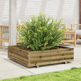 Garden Planter 90x90x26.5 cm Impregnated Wood Pine 847317