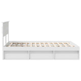 Bed Frame with Headboard White 160 x 200 cm Solid Pine Wood 3409735
