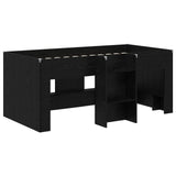 Kids'High Bed Frame 2 pcs Black Oak 163 x 101.1 x 68.5 cm 3422572
