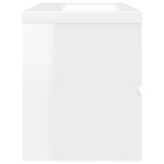 ZNTS Sink Cabinet with Built-in Basin High Gloss White Engineered Wood 3071573