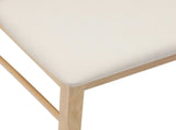 Dining Chairs 2 pcs Natural 43 x 54 x 89 cm Solid Rubber Wood 42020440