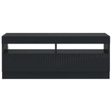 LED TV Cabinet Black Engineered Wood 897426