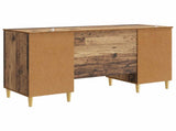 Desk with Shelf Old Wood 142.5 x 50 x 75 cm Engineered Wood 3414601