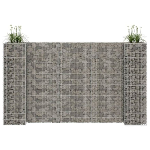 H-Shaped Gabion Planter Steel Wire 260x40x150 cm 145663