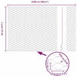 Welded Wire Fence 25 x 0.5 m Hot-Dip Galvanised Steel 3336987