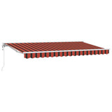 Retractable Awning Orange and Black 350 x 200 cm 3329662