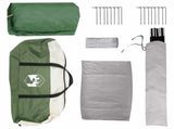 Cabin Tent with Roof Green 4-Person Polyester and Steel 42028579