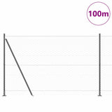 Welded Wire Fence with Concrete Base 100 x 1.6 m 3353745