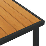 Garden Table Brown 140x90x74 cm Aluminium and WPC 312210