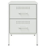 Bedside Cabinets 2 pcs White 36x39x50.5 cm Steel 842933