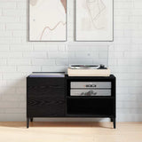 Record Cabinet Black Oak 84.5 x 38 x 48 cm Engineered Wood 862867