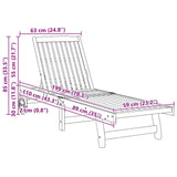 Sun Lounger Set of 2 Acacia wood Solid Acacia wood Standard 3325193