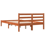 Bed Frame without Mattress Wax Brown 120x200 cm Solid Wood Pine 844144