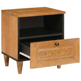 Bedside Cabinet Light Brown 40 x 33 x 46 cm Solid Acacia wood 4018086