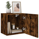 TV Wall Cabinets 2 pcs Smoked Oak 40.5x30x40 cm Engineered Wood 836905