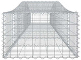 Arched Gabion Baskets 15 pcs 400x50x40/60 cm Galvanised Iron 3145926