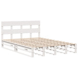 Bed Frame without Mattress White 120x200 cm Solid Wood Pine 3302292