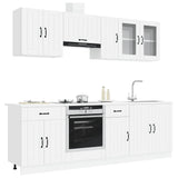 8 Piece Kitchen Cabinet Set "Kalmar" White Engineered Wood 3314831
