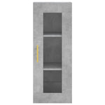 Highboard Concrete Grey 34.5x34x180 cm Engineered Wood 3199165