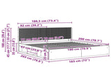 Bed Frame with Storage and Headboard Black 180 x 200 cm 3413822