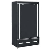 Wardrobe Black 87x49x159 cm Fabric 282457