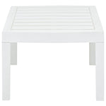 ZNTS Garden Table White 78x55x38 cm Plastic 48814