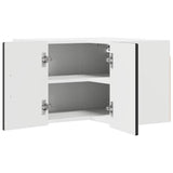 Wall Corner Cabinet PORTO Black 57 x 57 x 40 cm Engineered Wood 885306