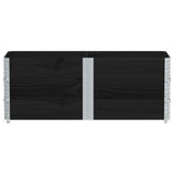Pallet Collars 3 pcs Black 150x50 cm Solid Wood Pine 3295379