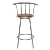 Bar Stools 2 pcs Brown Steel 60560