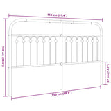 Metal Replace Headboard Black 150 cm 376634