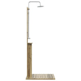 Outdoor Shower 206 cm Impregnated Pine Wood and Stainless Steel 886335