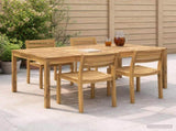 Garden Dinner Table White 196 x 100.5 x 75 cm Solid Acacia Wood 901717