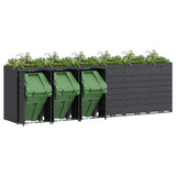 Wheelie Bin Storage for 6 Bins Anthracite 408 x 77.5 x 121.5 cm 3394747