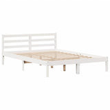 Bed Frame without Mattress White 140x190 cm Solid Wood Pine 3305819