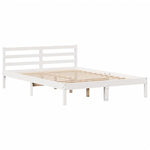 ZNTS Bookcase Bed without Mattress White 135x190 cm Solid Wood Pine 3321890