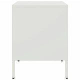 Bedside Cabinet White 36x39x50.5 cm Steel 843064