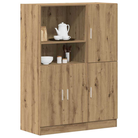 ZNTS 2 Piece Kitchen Cabinet Set Artisian Oak Engineered Wood 3324150