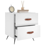 Bedside Cabinet White 40x35x47.5 cm Engineered Wood 827244