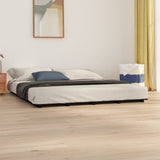 Bed Frame without Mattress Black 200x200 cm Solid Wood Pine 824562