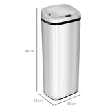 50L Infrared Touchless Automatic Motion Sensor Dustbin Stainless Steel Trash Can Home Office T3398P343260