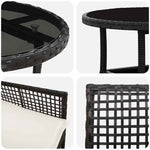 Garden Dining Set 5 pcs Black Poly rattan 3334942