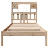 Bookcase Bed without Mattress 90x190 cm Single Solid Wood Pine 3322327