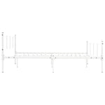ZNTS Bed Frame without Mattress White Metal 120x200 cm 284631