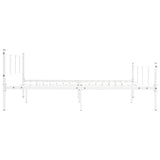 ZNTS Bed Frame without Mattress White Metal 120x200 cm 284631