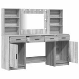 Dressing Table Set with Shelf 3 pcs Grey Sonoma Engineered Wood 3334286