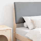 Upholstered Headboard Light Grey 75 cm Solid Pine Wood 879314