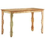 ZNTS Dining Table 120x60x76 cm Solid Reclaimed Wood 286488