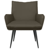 Armchair Grey Faux Leather 42047738