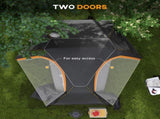 Aluminium Frame Camping Tent Dome Tent with Removable Rainfly, 2000mm Waterproof, for 1-2 Man, Grey T3398P349044