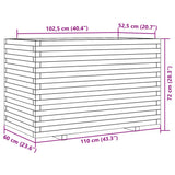 Garden Planter Wax Brown 110x60x72 cm Solid Wood Pine 3282651
